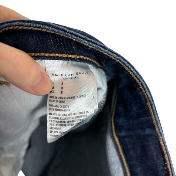 American Eagle Hi-rise Shortie Distressed Cut Off Shorts Women's 8 - Picture 4 of 6